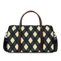 Spruce Blue And Beige Argyle Print Duffel Bag