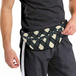 Spruce Blue And Beige Argyle Print Fanny Pack