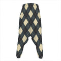 Spruce Blue And Beige Argyle Print Hammer Pants