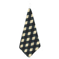 Spruce Blue And Beige Argyle Print Hand Towel