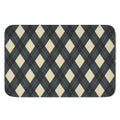 Spruce Blue And Beige Argyle Print Indoor Door Mat