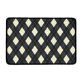 Spruce Blue And Beige Argyle Print Kitchen Mat