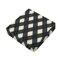 Spruce Blue And Beige Argyle Print Outdoor Seat Cushion Cover