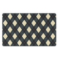 Spruce Blue And Beige Argyle Print Polyester Doormat