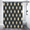 Spruce Blue And Beige Argyle Print Premium Shower Curtain