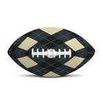 Spruce Blue And Beige Argyle Print Rugby Ball