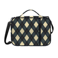 Spruce Blue And Beige Argyle Print Shoulder Strap Bible Bag