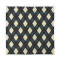 Spruce Blue And Beige Argyle Print Silk Bandana
