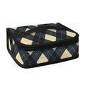 Spruce Blue And Beige Argyle Print Small Lunch Bag