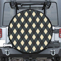 Spruce Blue And Beige Argyle Print Tire Cover