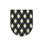 Spruce Blue And Beige Argyle Print Toilet Lid Cover