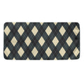 Spruce Blue And Beige Argyle Print Towel