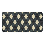 Spruce Blue And Beige Argyle Print Towel