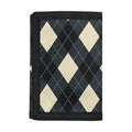 Spruce Blue And Beige Argyle Print Trifold Wallet