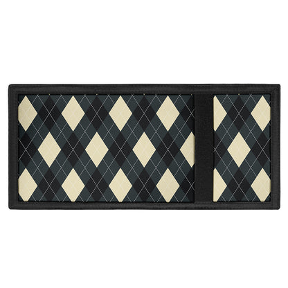 Spruce Blue And Beige Argyle Print Trifold Wallet