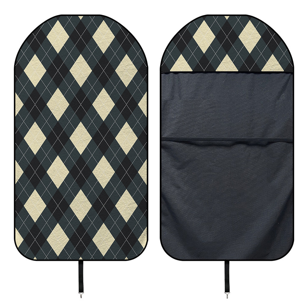 Spruce Blue And Beige Argyle Print Waterproof Car Seat Cover