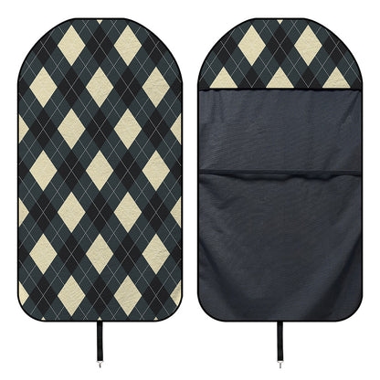Spruce Blue And Beige Argyle Print Waterproof Car Seat Cover