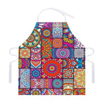 Square Bohemian Mandala Patchwork Print Adjustable Apron