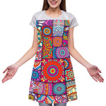 Square Bohemian Mandala Patchwork Print Adjustable Apron