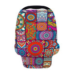 Square Bohemian Mandala Patchwork Print Baby Seat Cover