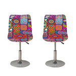 Square Bohemian Mandala Patchwork Print Bar Stool Covers