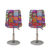 Square Bohemian Mandala Patchwork Print Bar Stool Covers