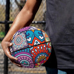Square Bohemian Mandala Patchwork Print Basketball