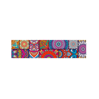 Square Bohemian Mandala Patchwork Print Bed Runner