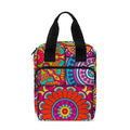 Square Bohemian Mandala Patchwork Print Bible Tote Bag