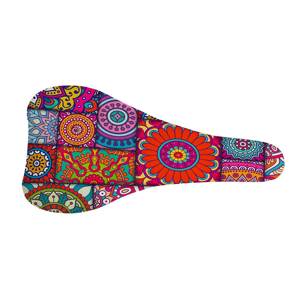Square Bohemian Mandala Patchwork Print Bicycle Seat Cover