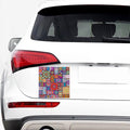 Square Bohemian Mandala Patchwork Print Car Sticker