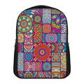 Square Bohemian Mandala Patchwork Print Casual Backpack