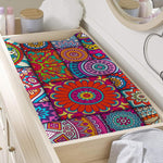 Square Bohemian Mandala Patchwork Print Changing Pad Cover