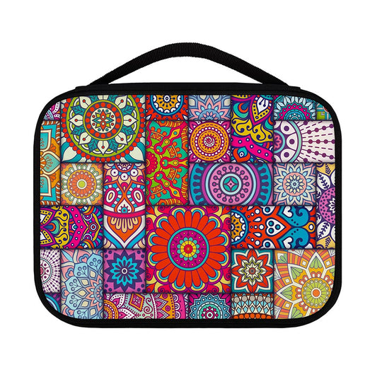 Square Bohemian Mandala Patchwork Print Classic Bible Case