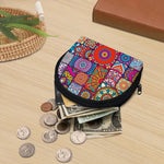 Square Bohemian Mandala Patchwork Print Coin Purse