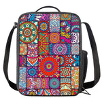 Square Bohemian Mandala Patchwork Print Crossbody Lunch Bag