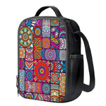 Square Bohemian Mandala Patchwork Print Crossbody Lunch Bag