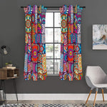 Square Bohemian Mandala Patchwork Print Curtain