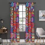 Square Bohemian Mandala Patchwork Print Curtain