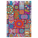 Square Bohemian Mandala Patchwork Print Curtain