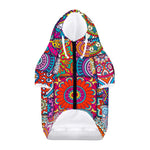 Square Bohemian Mandala Patchwork Print Dog Zip Up Hoodie