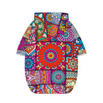 Square Bohemian Mandala Patchwork Print Dog Zip Up Hoodie