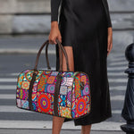 Square Bohemian Mandala Patchwork Print Duffle Bag