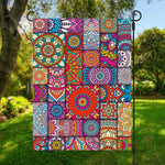 Square Bohemian Mandala Patchwork Print Garden Flag