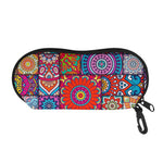 Square Bohemian Mandala Patchwork Print Glasses Case