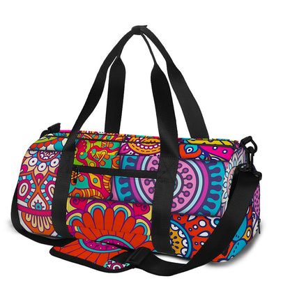 Square Bohemian Mandala Patchwork Print Gym Bag