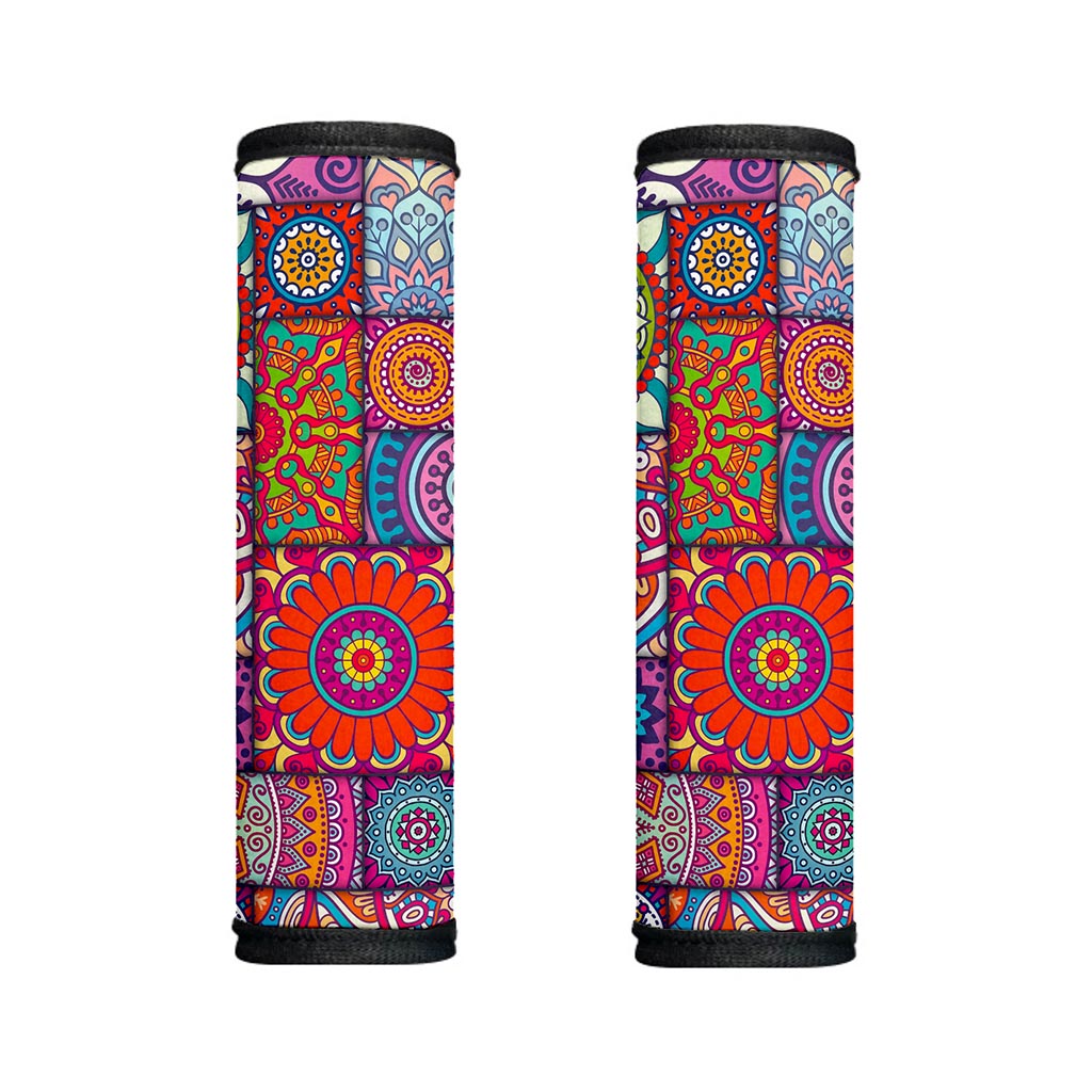 Square Bohemian Mandala Patchwork Print Handle Covers