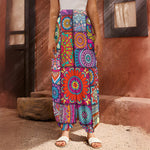 Square Bohemian Mandala Patchwork Print Harem Pants