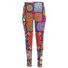 Square Bohemian Mandala Patchwork Print High-Waisted Pocket Leggings