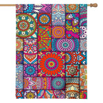 Square Bohemian Mandala Patchwork Print House Flag